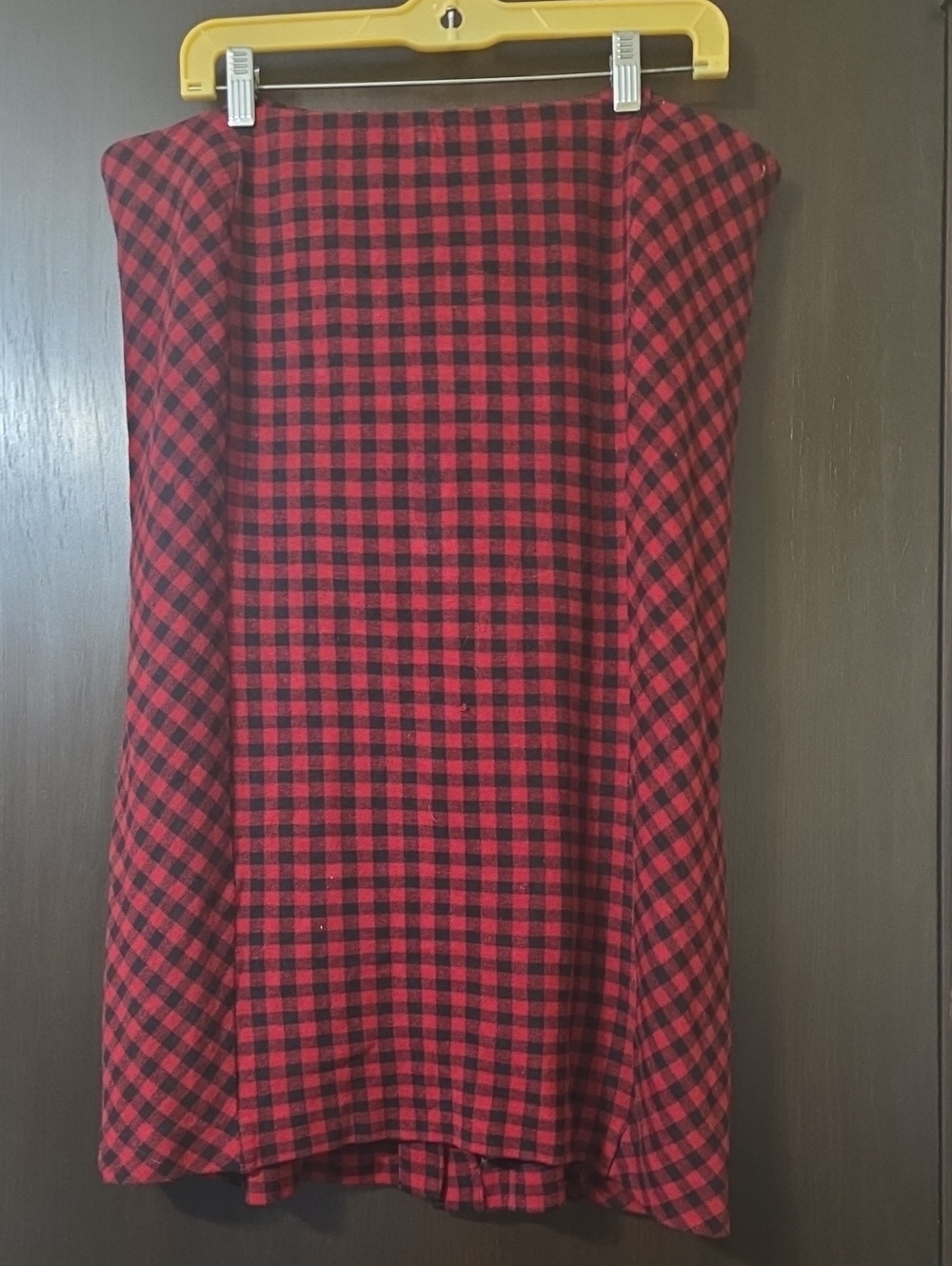 J Jill Skirt with lining red/black elastic waist Large